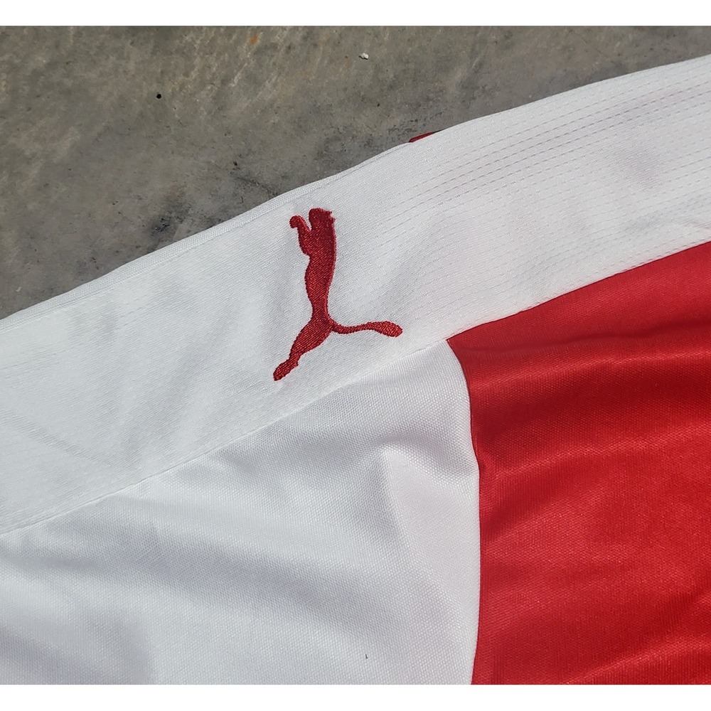 New Arsenal Fly Emirates Puma Home Soccer Jersey XL Red White Football Shirt - Picture 7 of 14